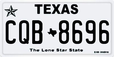 TX license plate CQB8696