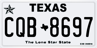 TX license plate CQB8697