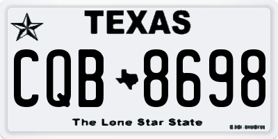 TX license plate CQB8698