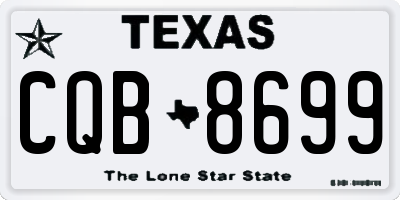 TX license plate CQB8699