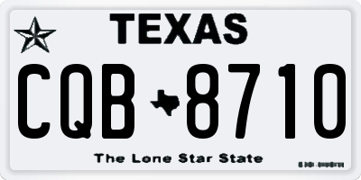 TX license plate CQB8710