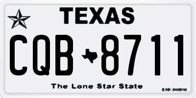 TX license plate CQB8711