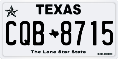 TX license plate CQB8715