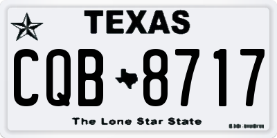 TX license plate CQB8717