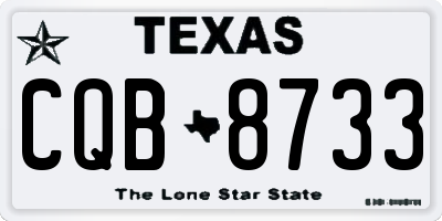 TX license plate CQB8733