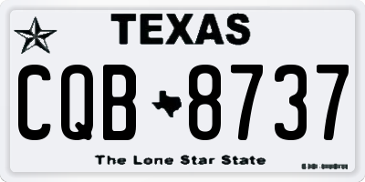 TX license plate CQB8737