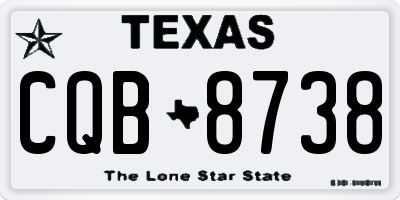 TX license plate CQB8738