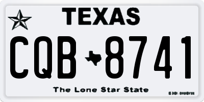 TX license plate CQB8741