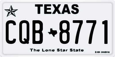 TX license plate CQB8771