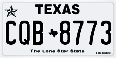 TX license plate CQB8773