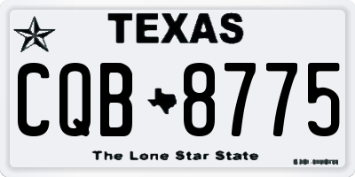 TX license plate CQB8775