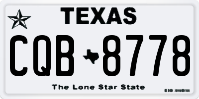 TX license plate CQB8778