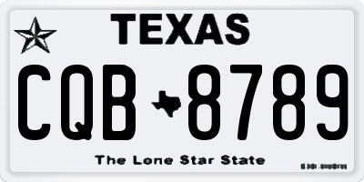 TX license plate CQB8789