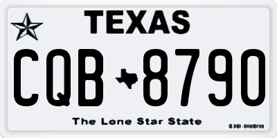 TX license plate CQB8790