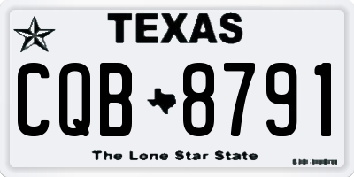 TX license plate CQB8791