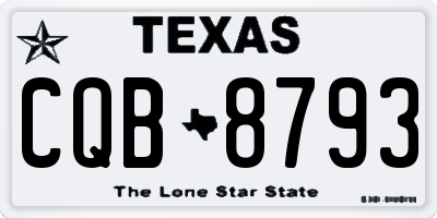 TX license plate CQB8793