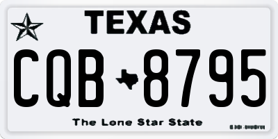 TX license plate CQB8795