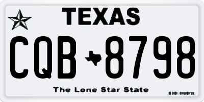TX license plate CQB8798