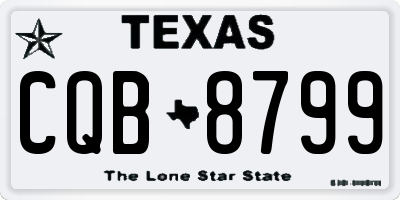 TX license plate CQB8799