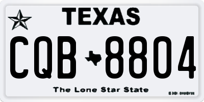 TX license plate CQB8804