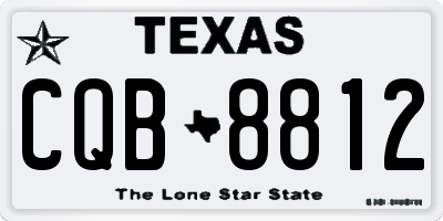 TX license plate CQB8812