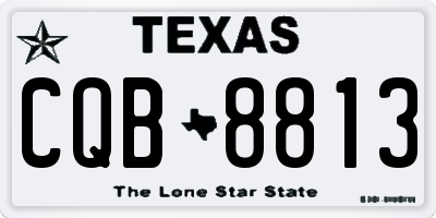 TX license plate CQB8813