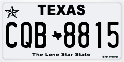 TX license plate CQB8815