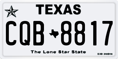 TX license plate CQB8817