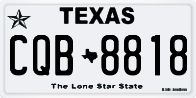 TX license plate CQB8818