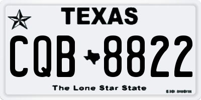 TX license plate CQB8822