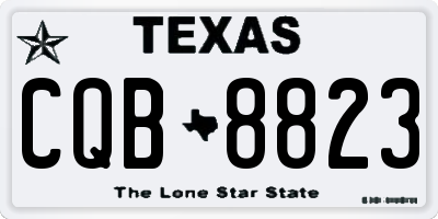 TX license plate CQB8823