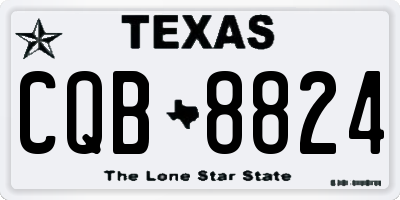TX license plate CQB8824