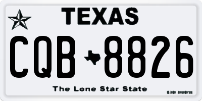 TX license plate CQB8826