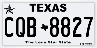 TX license plate CQB8827