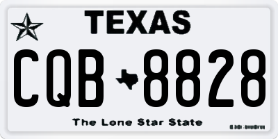 TX license plate CQB8828