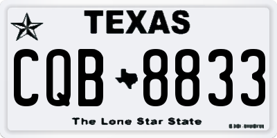 TX license plate CQB8833