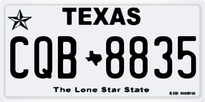 TX license plate CQB8835