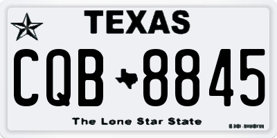 TX license plate CQB8845