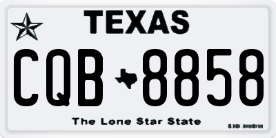 TX license plate CQB8858