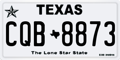 TX license plate CQB8873