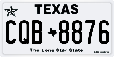 TX license plate CQB8876