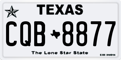 TX license plate CQB8877