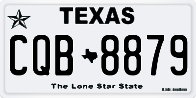 TX license plate CQB8879