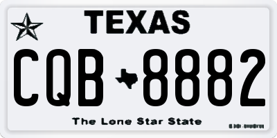 TX license plate CQB8882