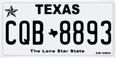 TX license plate CQB8893