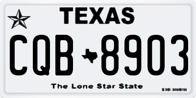 TX license plate CQB8903