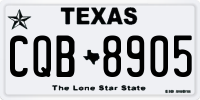 TX license plate CQB8905