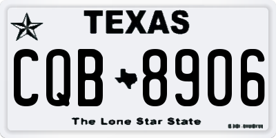 TX license plate CQB8906