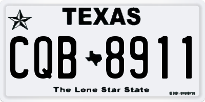 TX license plate CQB8911