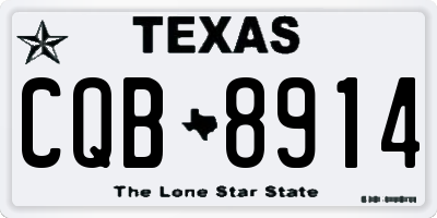 TX license plate CQB8914